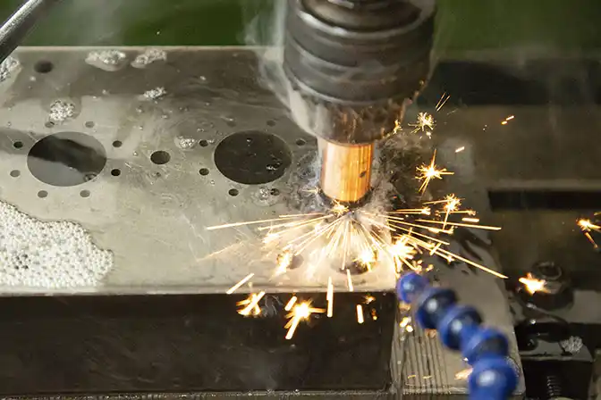 CNC machining center at a heavy duty truck parts manufacturing facility in China
